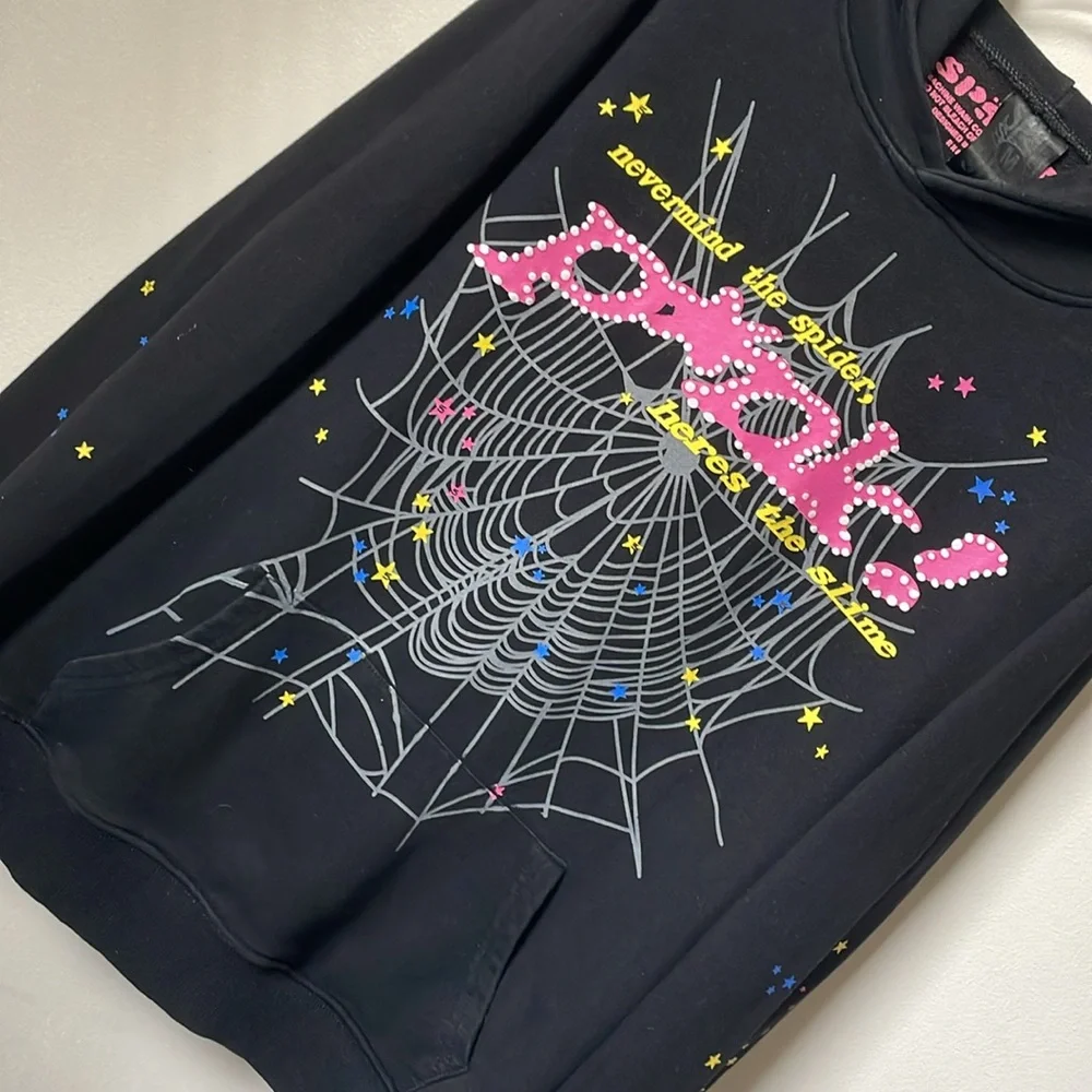 Sp5der⚡️P*NK Spider Slime Web Hoodie Worldwide x Young Thug Hoodie - Picture 5 of 14